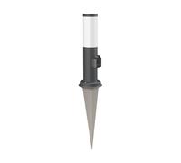 ledscom.de Paletto luminoso PORU con picchetto a terra per esterni, antracite, rotondo, 38,5 cm, attacco, incl. lampada E27, 471lm, bianco extra-caldo