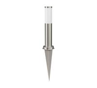 ledscom.de Dissuasore luminoso PORU con picchetto di terra per esterno, acciaio inox, rotondo, 38,5 cm, incl. lampada E27 3,99W bianco extra-caldo 471lm