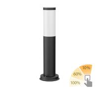 Dissuasore luminoso PORU nero per esterni in acciaio inox rotondo 38,5 cm in