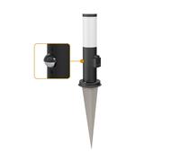 Dissuasore luminoso PORU Sensor con picchetto a terra per esterni 38cm nero