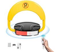 Dissuasore Parcheggio Automatico con Telecomando 20 m, Blocco Parcheggio Pieghevole IP67, Barriera Posto Auto con Allarme, Braccio Anticollisione 180°, Carico fino a 2 t, 2 Telecomandi