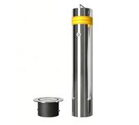 Dissuasore Parcheggio Bollard di sicurezza in acciaio inossidabile, barriera parcheggio riflettente per le aree sensibili al traffico(Yellow-1PCS,13.3cm/5.2in)
