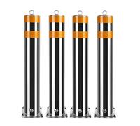 Dissuasore Parcheggio La barriera del parcheggio in acciaio pacchetto 4 è rimovibile, costruita nel blocco esterno di sicurezza Bollard Post, per centri commerciali e scuole(100x8.9cm/39.3x3.7in)