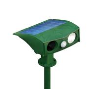 Dissuasore per gatti da giardino, 4 modalità, driver solare ad ultrasuoni, supporto per pavimento e parete, modalità induzione, repellente per animali per gatti, cani, uccelli, animali puzzolenti