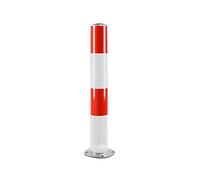 Dissuasore per il controllo del traffico, barriere stradali, pali di parcheggio fissi, in acciaio, con strisce riflettenti, scooter di sicurezza per cancelli d'ingresso (76 x 600 x 1,5 mm)