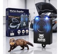 Dissuasore per martore a ultrasuoni, per batteria auto da 12 V, protezione automatica contro le martore per il vano motore con frequenze cambianti, effetto anti-abitualità, portata fino a 20 m²