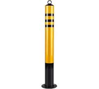 Dissuasore per parcheggio auto, Barriera di sicurezza con cono stradale in acciaio giallo, palo delimitatore riflettente notturno for vialetto/marciapiede