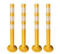 dissuasore per parcheggio, Colonna di segnalazione gialla da 31,5" for lavori costruzione stradale/sicurezza parcheggi/controllo della folla nel traffico(A,4pcs)