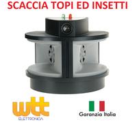 DISSUASORE PER TOPI INSETTI AD ULTRASUONI DUO PER TOPI RATTI SCARAFAGGI FORMICHE