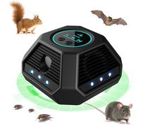 Dissuasore per Topi Ultrasuoni per Topi a 360°,Repellente per Ratti da Esterno e da Interno,Scarafaggi,Contro Ratti,Pest Reject,Dissuasori per Formiche con Luce LED,3 modalità Innen- und Außenbereich