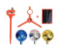 Dissuasore per uccelli ad energia solare con prismi riflettenti a 360 gradi e segnali vocali Dispositivo riflettente rotante azionato dal per linee elettriche, pali, torri,