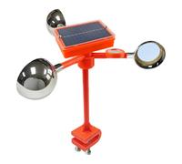 Dissuasore per uccelli riflettente, dispositivi scaccia-uccelli con voce solare, rotazione a 360°, con base ispessita, deterrente per piccioni impermeabile e antifulmine da 12 pol