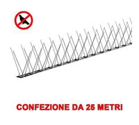 Dissuasore Piccioni 25m Flessibile con Spilli Inox Aste 1m Anti Volatili