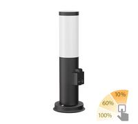 Dissuasore PORU con attacco per esterni nero rotondo 38,5 cm incl. lampada E27 [EEK: D]