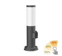 Dissuasore PORU con presa per esterni antracite rotondo 38,5 cm incl. E27 [EEK: D]