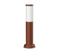 ledscom.de Paletto luminoso PORU per uso esterno, IP44, 39cm, marrone, incl. lampada E27 471lm, bianco extra caldo