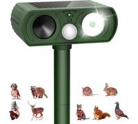 Dissuasore solare ad ultrasuoni per animali all'aperto, dispositivo repellente per cervi, rilevamento del movimento, impermeabile, per gatti, scoiattoli, puzzole, procioni, cani, uccelli, con luci