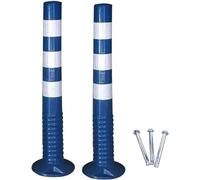 Dissuasori di parcheggio in Gomma con collari Riflettenti, Set da 2 Pezzi per la Sicurezza Stradale e Il Controllo degli accessi.