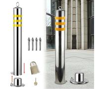 Dissuasori di parcheggio per parcheggi con Serratura Barriera di parcheggio Paletti per dissuasori di Sicurezza, Alti 60 75 80 90 100 110 cm Dissuasori mobili per vialetti, Controllo dei Veicoli per