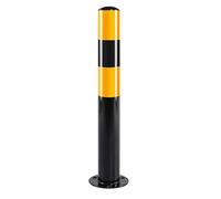 Dissuasori di Sicurezza, 60 cm Della Barriera di Parcheggio, Dissuasori Fissi in Metallo, Paletto di Sicurezza del Parcheggio con Nastro Riflettente(1PCS)