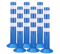 Dissuasori di Sicurezza di 75 cm, Dissuasore Stradali in Plastica Flessibile, Coni di Delimitazione del Traffico, Barriera per Vialetti, Confezione da 2 4 6(Blue,6pcs)