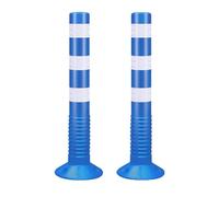 Dissuasori di Sicurezza di 75 cm, Dissuasore Stradali in Plastica Flessibile, Coni di Delimitazione del Traffico, Barriera per Vialetti, Confezione da 2 4 6(Blue,2pcs)