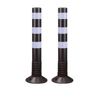 Dissuasori di Sicurezza di75 cm, Dissuasore Stradali in Plastica Flessibile, Coni di Delimitazione del Traffico, Barriera per Vialetti, Confezione da 1 2 3 4 5 6(Black,2pcs)