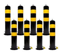 Dissuasori di Sicurezza per barriere di parcheggio, Dissuasore di Barriera di Sicurezza, Barriere per parcheggio con strisce riflettenti, Per Strade E Aree Sensibili(Yellow - 8 PCS)