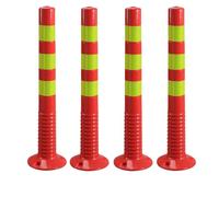 Dissuasori di sosta, Dissuasore di parcheggio flessibile da 4 pezzi con bulloni montaggio, altezza barriera riflettente for il blocco del traffico vialetto)(Red Yellow)