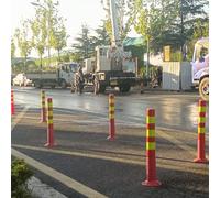 Dissuasori di sosta, Palo di barriera delimitatore traffico for area blocco, tubi flessibili a cono avvertenza, viti incluse H)(2pcs Red White)