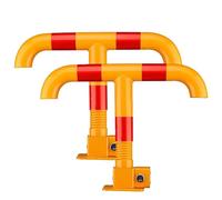 Dissuasori di traffico, Barriera stradale in ferro con palo di parcheggio pieghevole a T, tipo a molla, serratura, for garage ad alta resistenza(2pcs)