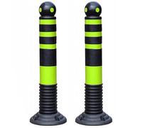 Dissuasori di traffico, Paletto di sicurezza for vialetti, paletti parcheggio in gomma for(Green,2pcs)