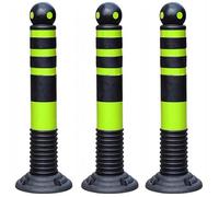 Dissuasori di traffico, Paletto di sicurezza for vialetti, paletti parcheggio in gomma for(Green,3pcs)