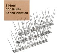 Dissuasori per Piccioni - 3 Metri Con 360 Spuntoni - Protezione Efficace Punte a