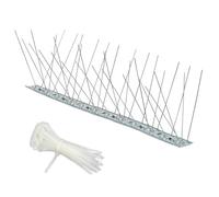 Dissuasori per Piccioni in Acciaio Inox, 80 Punte Resistenti, Protezione Durevole Anti Piccioni per Balconi, Finestre e Recinzioni - 5 PZ da 1 MT - Totale 5 MT