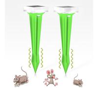 Dissuasori per Talpe, 3 Modalità di Vibrazione Scaccia Talpe con Luce LED, Solare e Impermeabile Dissuasori per talpe, Ratti e Serpenti, per Prati, Cortili e Giardini (2 Confezione)