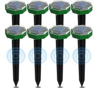 Dissuasori per Talpe 8 Pezzi, Repellentes Solare per Talpe, Scaccia Talpe Ultrasuoni Solare, Sola re Repellente Zanzare con IP65 Impermeabile, Respinge Le Talpe e Serpente,Gopher per Giardini e Prati