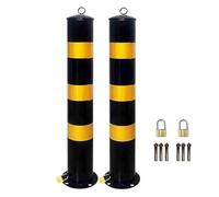 Dissuasori stradali in metallo, Dimensioni multiple del magazzino di parcheggio dei bulloni ancoraggio manicotto dissuasore sicurezza(2pcs)