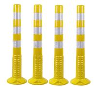 Dissuasori stradali in metallo, Reflective Yellow Traffic Cones 75cm Pack Of 6(4 Pack)