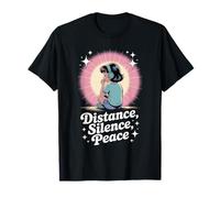 Distance Silence Peace Introvert Girl Music Lover Lonely Maglietta