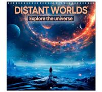 DISTANT WORLDS Explore the universe (Wall Calendar 2026 12" x 24" / 30 x 60 cm (open)) CALVENDO 12 Month Wall Calendar