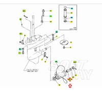 Distanziale albero elica Motore fuoribordo Yamaha 20-25-30 CV codice-68945997000