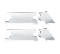 Distanziale da parete per divano, 22,7 x 12,1 x 0,8 cm, set trasparente, foglio acrilico liscio che aumenta la stabilità di posizionamento, pannello rialzato per migliorare il flusso d'aria, coppia