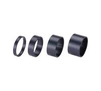 BBB Lightspace, Set di 4 distanziatori per Bicicletta, in Alluminio, Ultra Resistente, Colore Nero Opaco Unisex-Adult, Taglia Unica