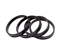 Distanziale in Alluminio Mozzo 4pcs 66.6mm - 57.1mm Distanziale Ruota Auto In Plastica Nera Spigot Hub Centric Bore Anello Centrale