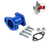 Distanziale motore in lega blu per carburatore VM22 PZ26 (blu) | Lega anodizzata blu, resistente al calore, ideale per minibike/scooter, per una struttura in metallo durevole