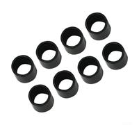 Distanziale per cuscinetti in lega per ruote di skateboard e scooter con diametro interno di 8 mm e lunghezza 10 mm in acciaio nero o argento (nero, 8 pezzi)