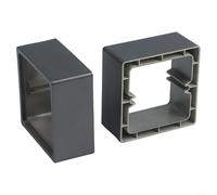 Distanziale per presa singola, profondità 40 mm, prolunga per interruttore elettrico della luce, piastra di copertura 1 banda con viti di montaggio, installazione pannello a parete, materiale ABS