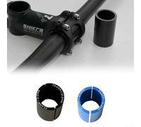 Distanziale per riduttore dello stelo del manubrio della bici, converte da 25 4 mm a 31 8 mm, materiale in lega di alluminio per un blocco sicuro del manubrio (blu)