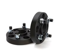 Distanziale Ruota Per Smart 2 Pezzi 20/25/30/35/50mm PCD 4x100 CB 60,1mm Adattatore distanziale ruota per 4 alette(2PCS 25mm Black)